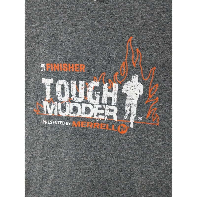 MERRELL Shirt Unisex XL 2017 Tough Mudder Finisher Gray Select Wick Polyester gallery