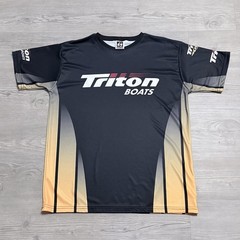 Team Triton Boats Gold Men’s M Graphic Jersey Tee Shirt Outdoor Fishing Mercury
