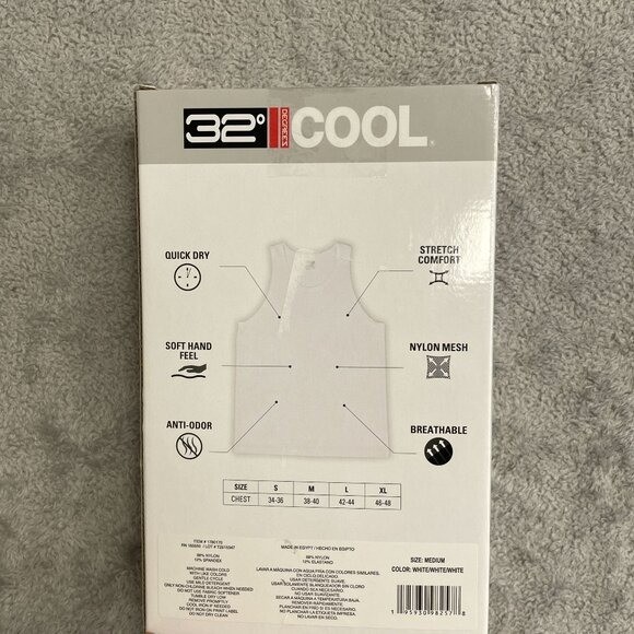 NEW 32 Degrees Cool Men's M 3-Pack Comfort Mesh Tank Top White gallery
