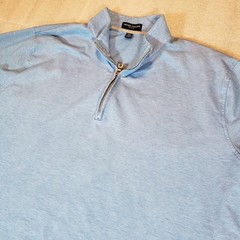 Peter Millar Collection Men’s 2XL XXL Cotton silk blend 1/4 zip long sleeve Golf