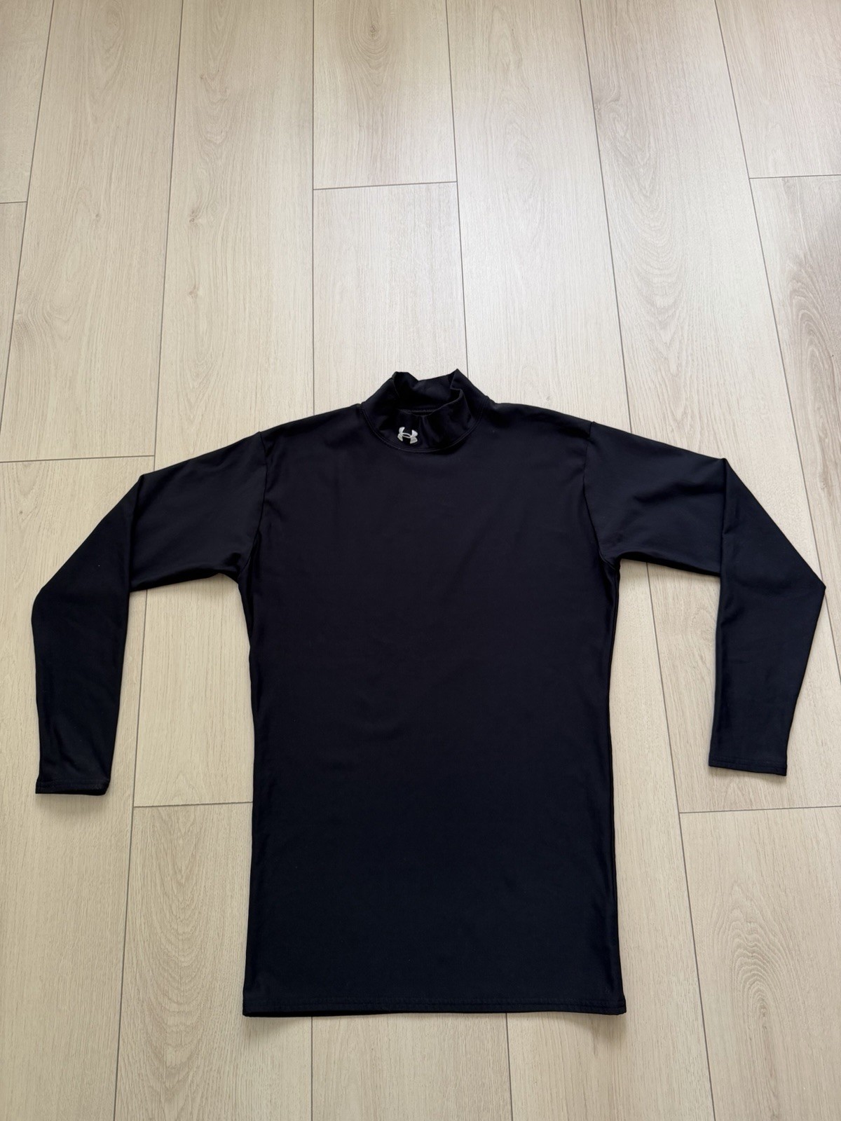 Under Armour Men's Long Sleeve Mock Neck Compression Black XL Stretch T-Shirt gallery