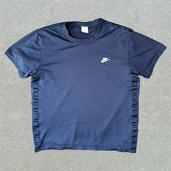 Nike Mesh T Shirt Mens Size Large Blue Swoosh Logo Jersey Mesh Lined Activewear