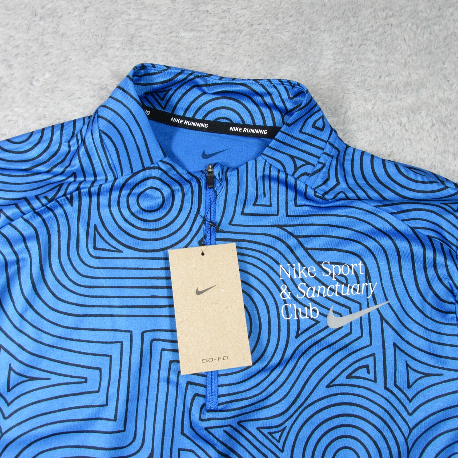 Nike Sweater Mens Large Blue Sports Sanctuary Club Element 1/4 Zip Running Gym gallery