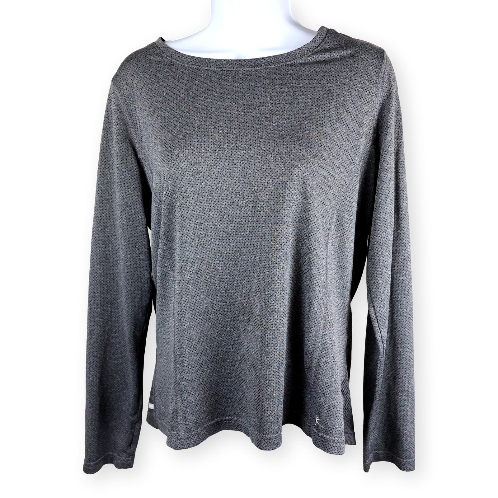 Danskin Now Gray Chevron Back Longsleeve Tee L gallery