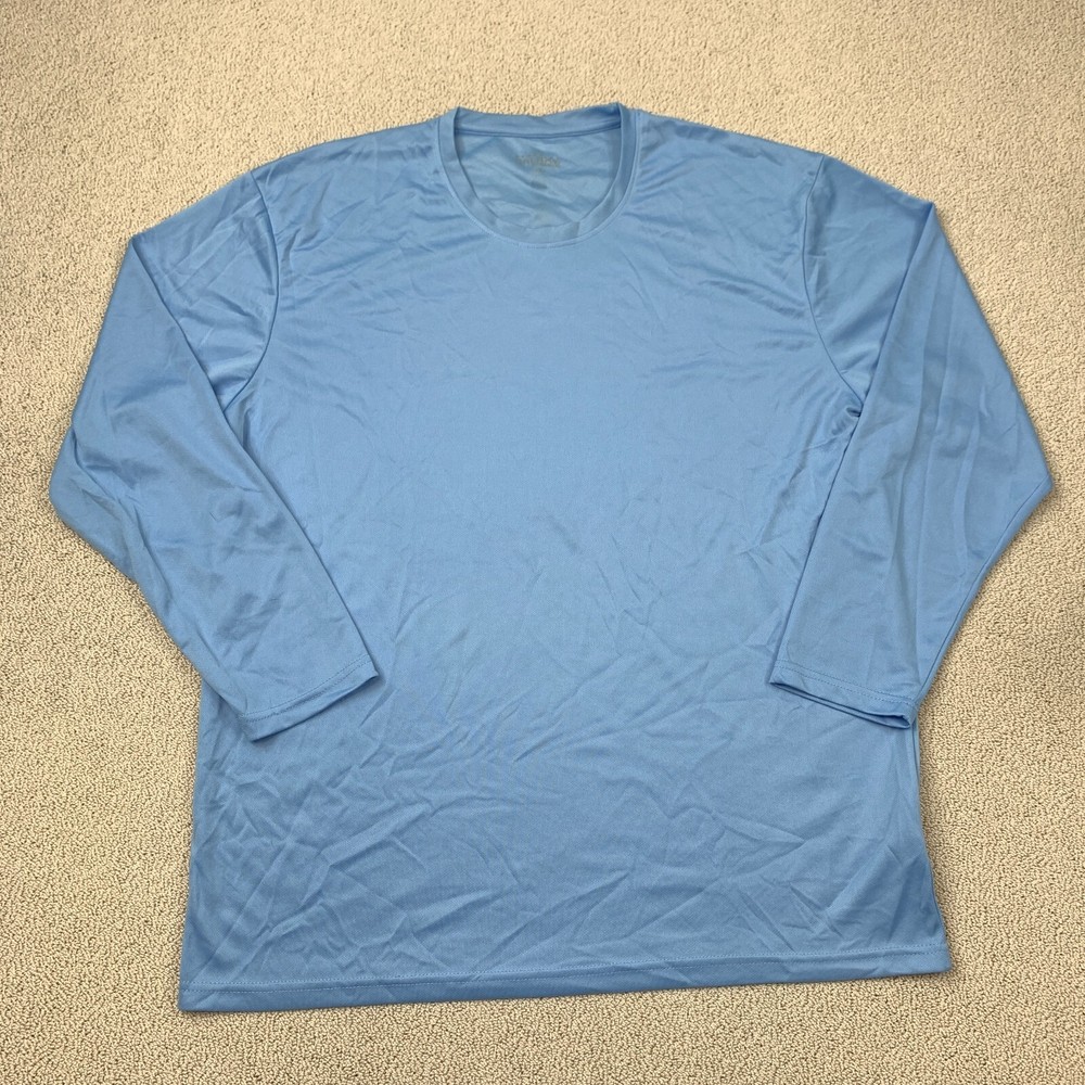 Galaxy By Harvic Pullover Athletic Shirt Men Size 2XL Blue Long Sleeve Polyester