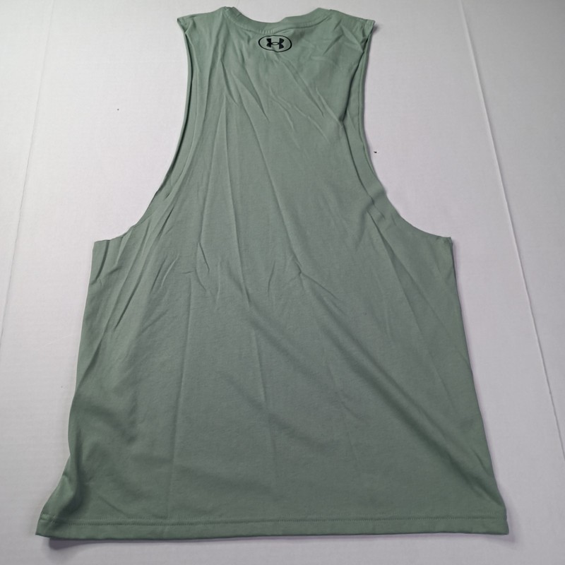 NWT Men’s Size S Under Armour Left Chest Cut Off Tank Top Shirt 1329286-348 gallery