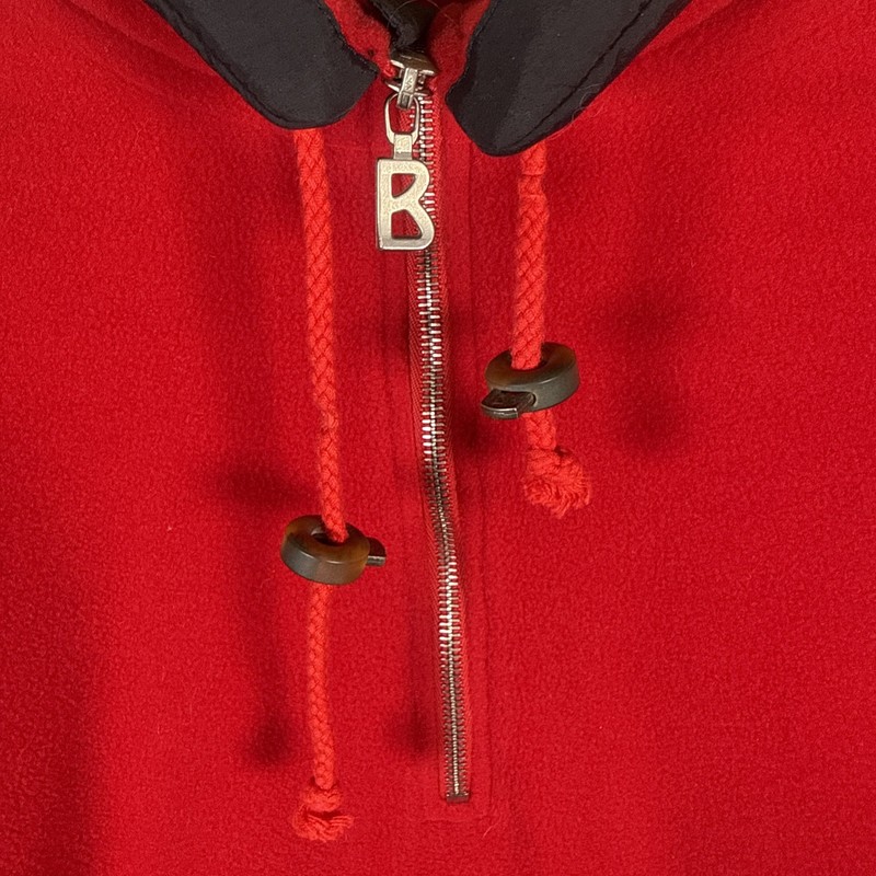 Vintage Bogner North-West Passage Fleece Pullover Red 1/4 Zip USA Made Men's XL gallery