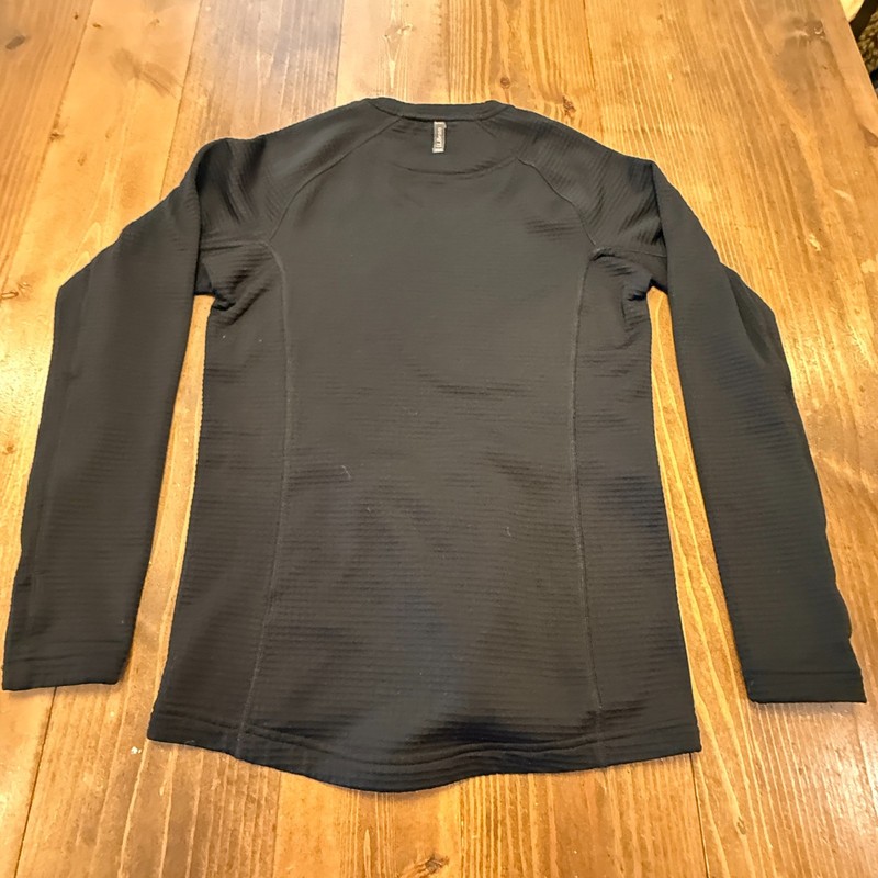 LL Bean Heavyweight Base Layer Crew Top Mens Small Black Warm 255G Weight gallery