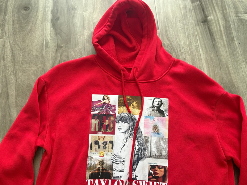 Taylor Swift The Eras Tour Red Hoodie Sweatshirt All Albums Unisex Size L gallery