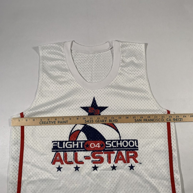 VTG 90s Michael Jordan Flight School Camp All Star Basketball Jersey Mens Large gallery