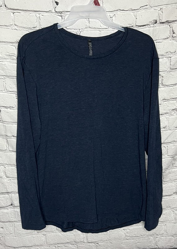 Lululemon Mens 5 Year Basic LS Pima Cotton Shirt Top Blue Sz XXL gallery