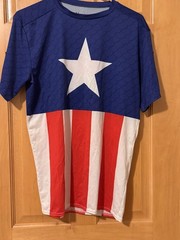 Under Armour Men’s HeatGear Captain America Graphic Compression Tee Blue XL