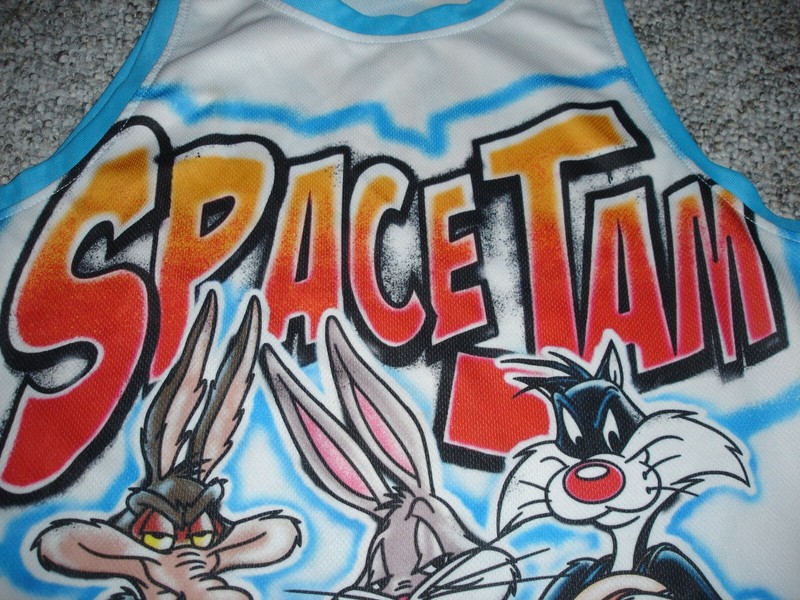 Space Jam Bugs Bunny airbrush Jersey basketball tank top shirt #1 gallery