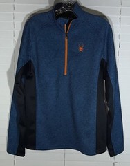 Awesome Spyder 12 Zip Pull-over Men’s M Blue and Orange