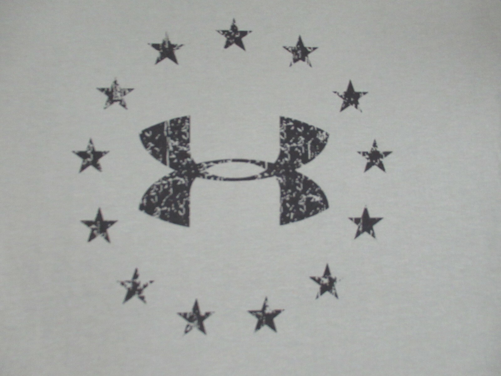 UNDER ARMOUR STARS AMERICAN FLAG GRAY LOOSE FIT MEDIUM ATHLETIC T-SHIRT H222 gallery