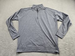 Holderness Bourne Westland Pullover Mens Large Quarter Zip Golf Gray Sweater