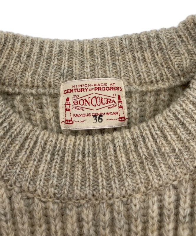 Men's BONCOURA Fisherman's Sweater in Beige, Size 36 gallery