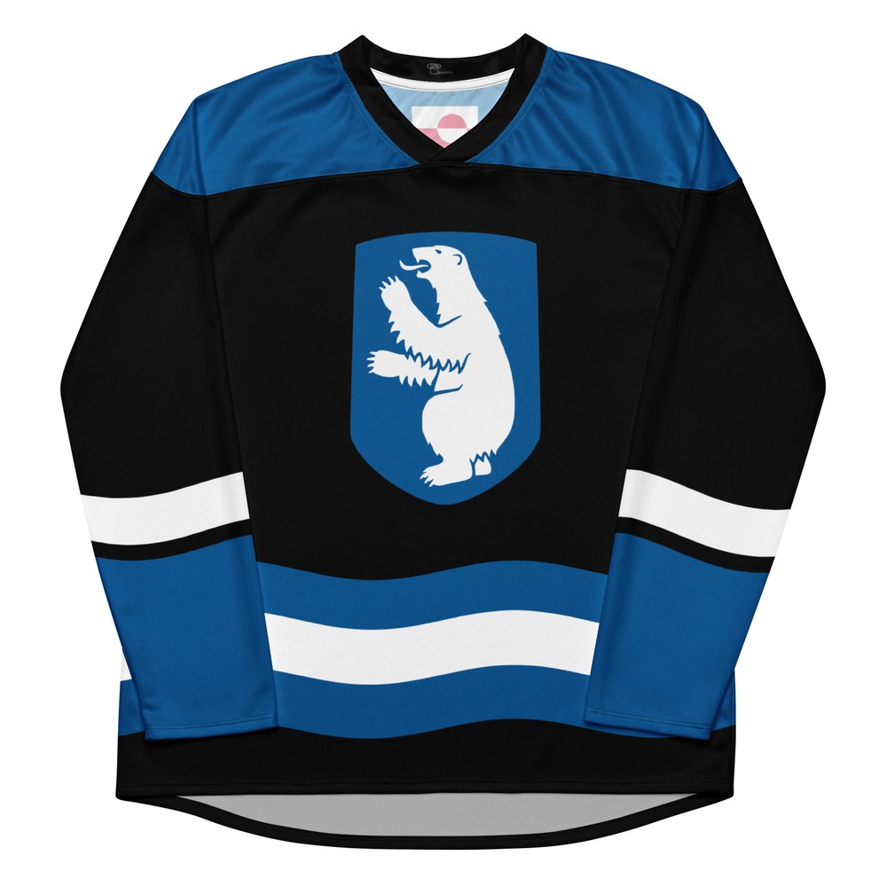 Greenland Hockey Jersey, Unisex Adult, Moisture Wicking, Eco Friendly, Fan Shirt