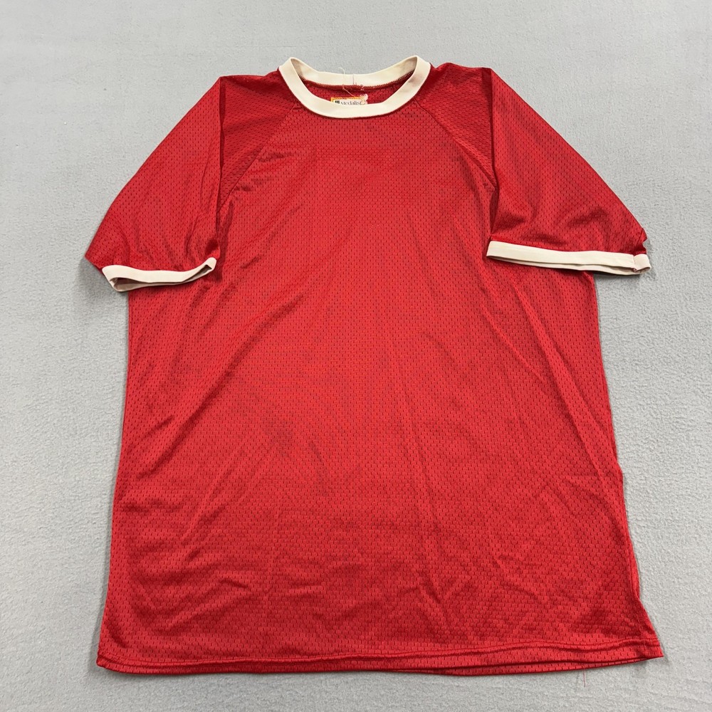 Vintage Medalist Pride Shirt Mens XL Red Mesh Jersey Number 9 Athletic 80s