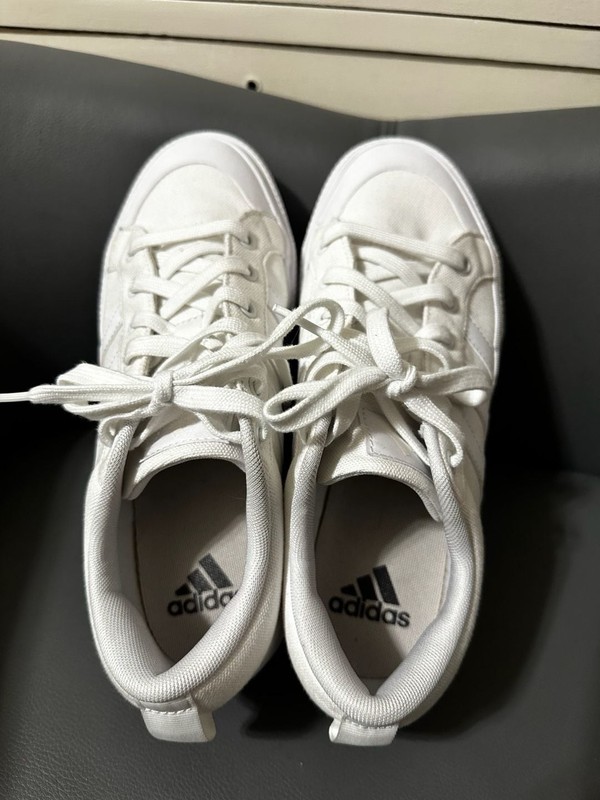 Adidas Nizza Chunky Platform White Canvas Sneakers Size 8.5 gallery