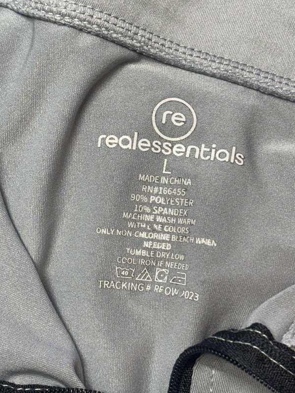 Real Essentials Pullover Mens Large Blue Gray Long Sleeve 1/4 Zip Top 2-Pack gallery