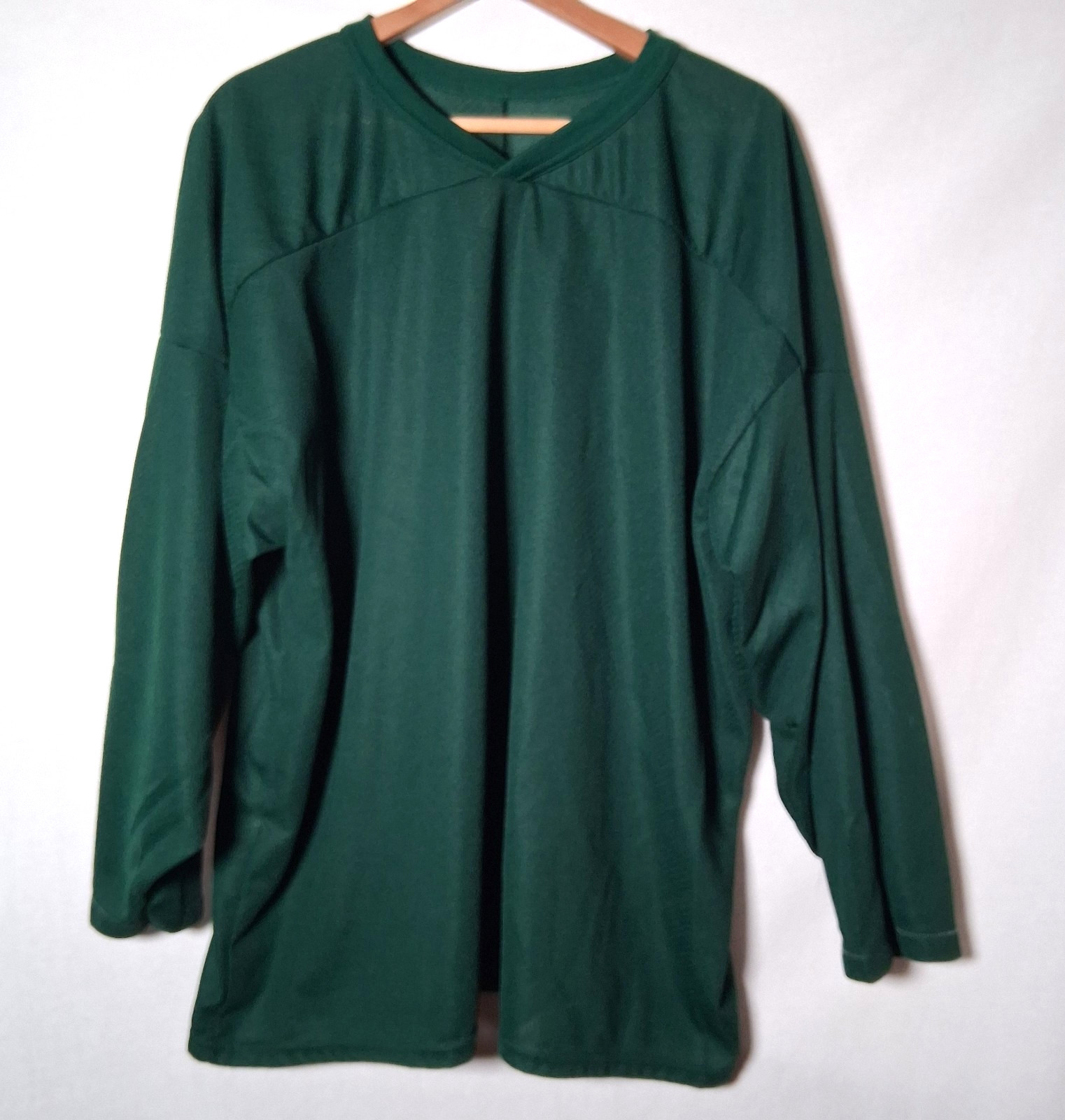 Vintage 1990s CCM Hockey Jersey Men XXL Air Knit Blank Hunter Green Canada gallery