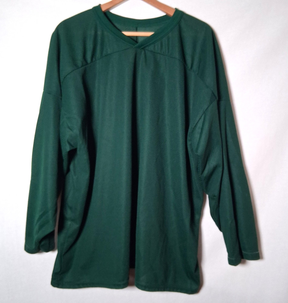 Vintage 1990s CCM Hockey Jersey Men XXL Air Knit Blank Hunter Green Canada