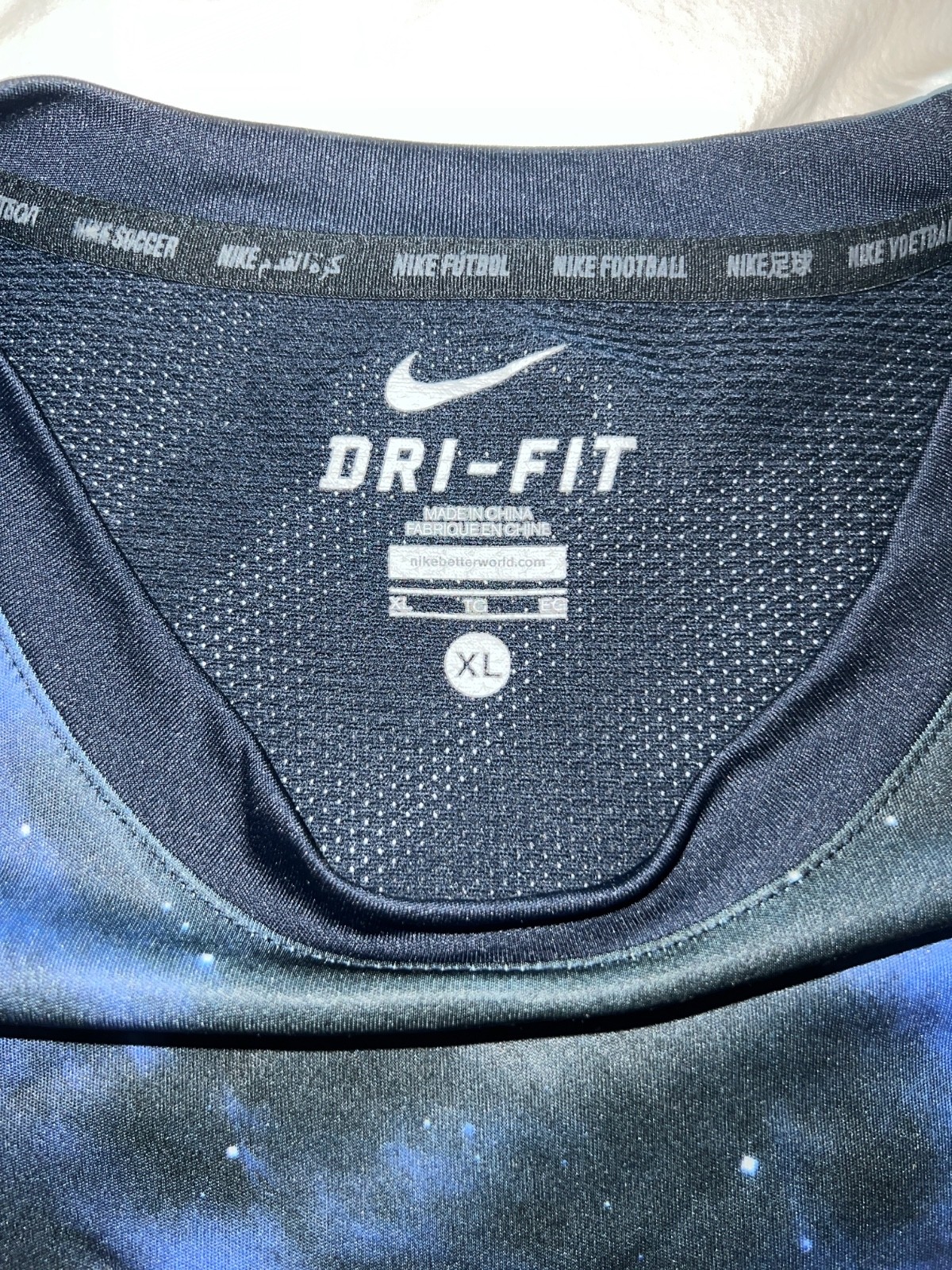 Nike Soccer Mens Training Shirt Extra Large Blue Galaxy CR7 Cristiano Ronaldo gallery