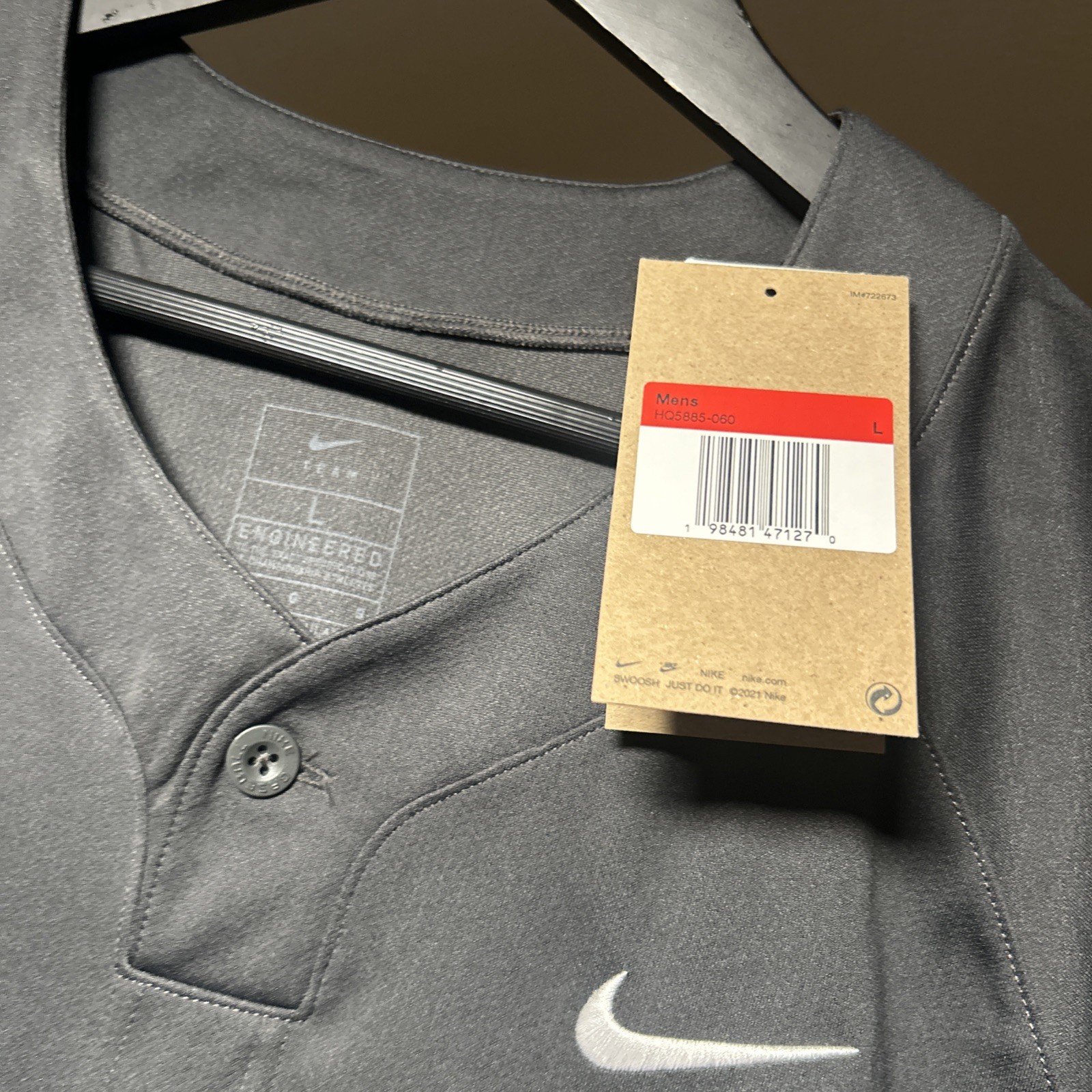Nike Baseball Pullover Training Top Men’s Large Black Dri-FIT Performance NWT gallery