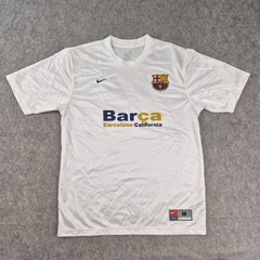 Nike Team Engineered FC Barcelona Jersey Mens M White Stretch FCB 24 Kobe