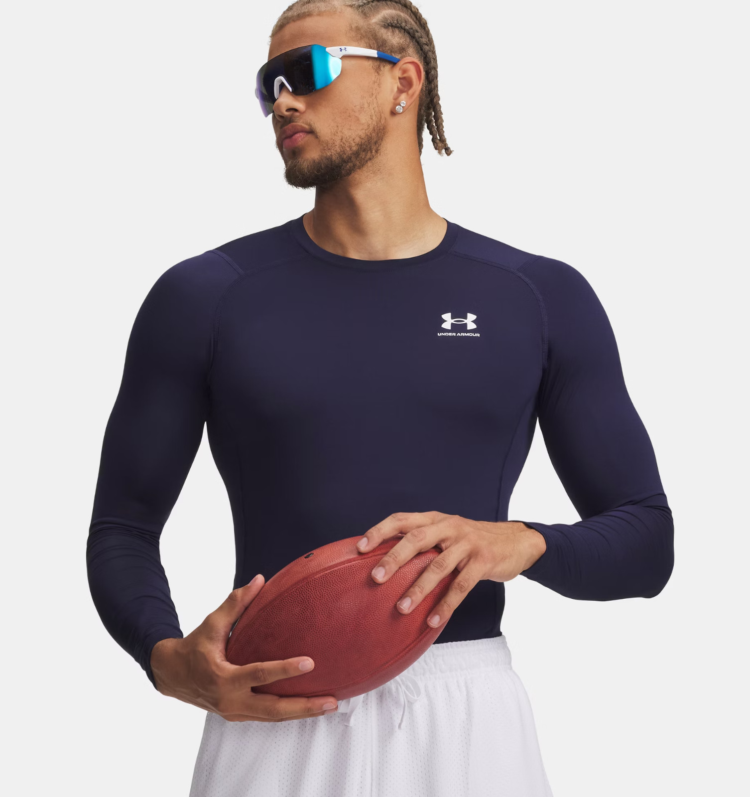 Under Armour HeatGear Compression Long Sleeve Shirt Men's XL Navy 1361524 NWT gallery