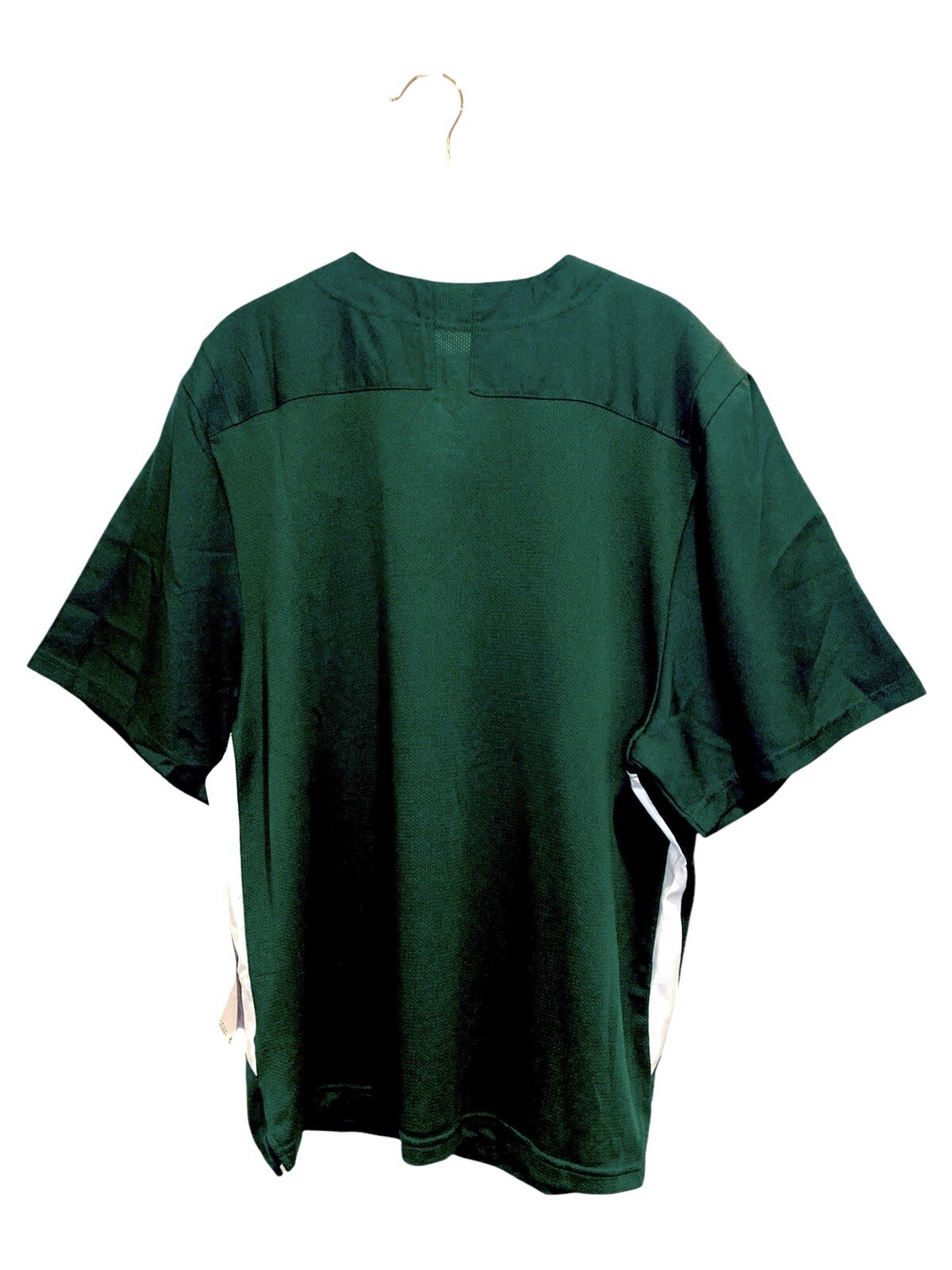 Nike DRI FIT Lacrosse Jersey Men Medium Green V-neck Training Shirt Athletic gallery