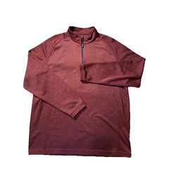 Bolle Performance Men’s Quarter Zip XL Maroon Moisture Wicking Pixelated Chest