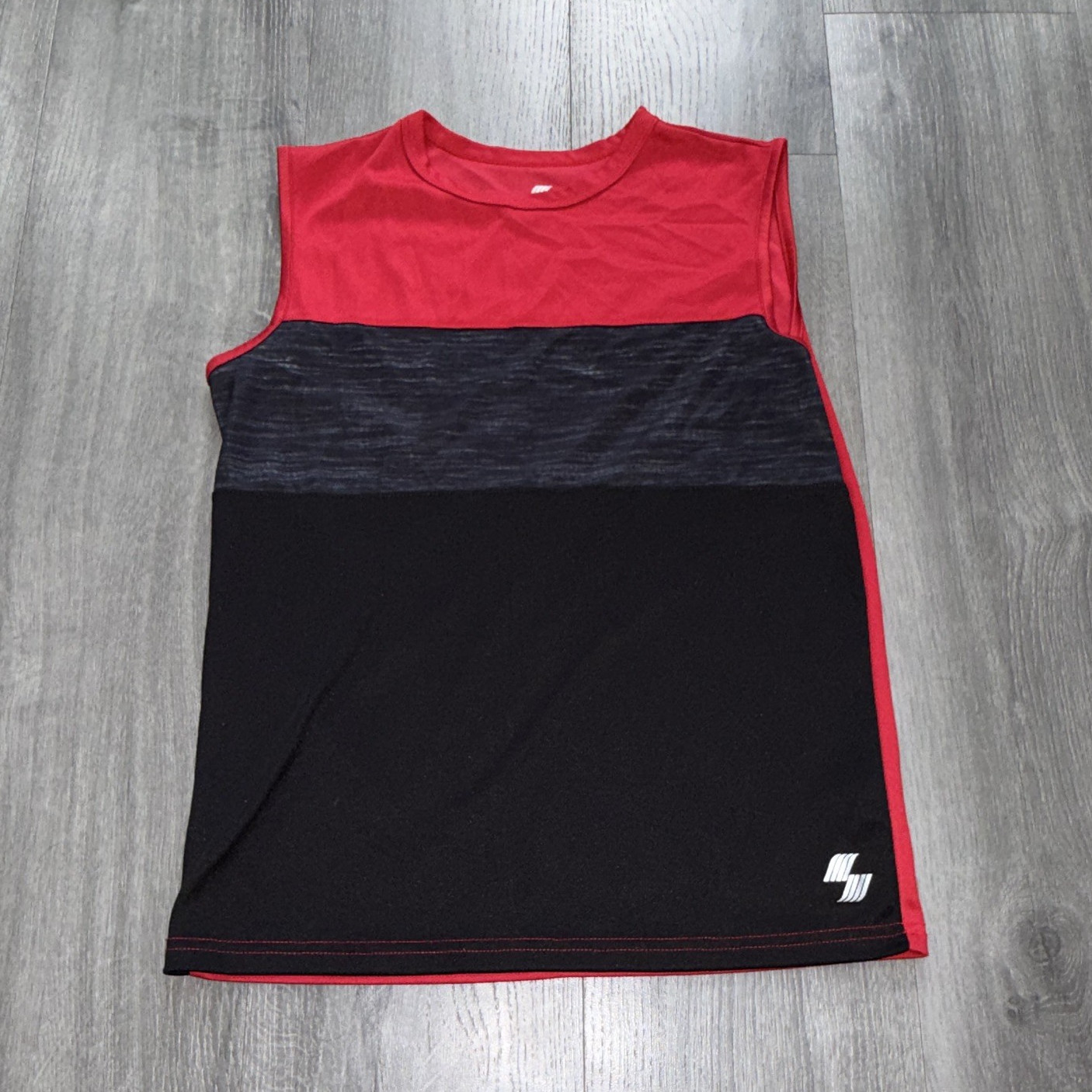 Sport Men’s L/G Lightweight Crew Neck Tank Colorblock Red Black Gray Logo gallery