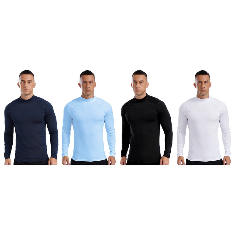 US Men's Compression Shirts Long Sleeve Shirt Quick Drying Sports Base-Layer Top gallery