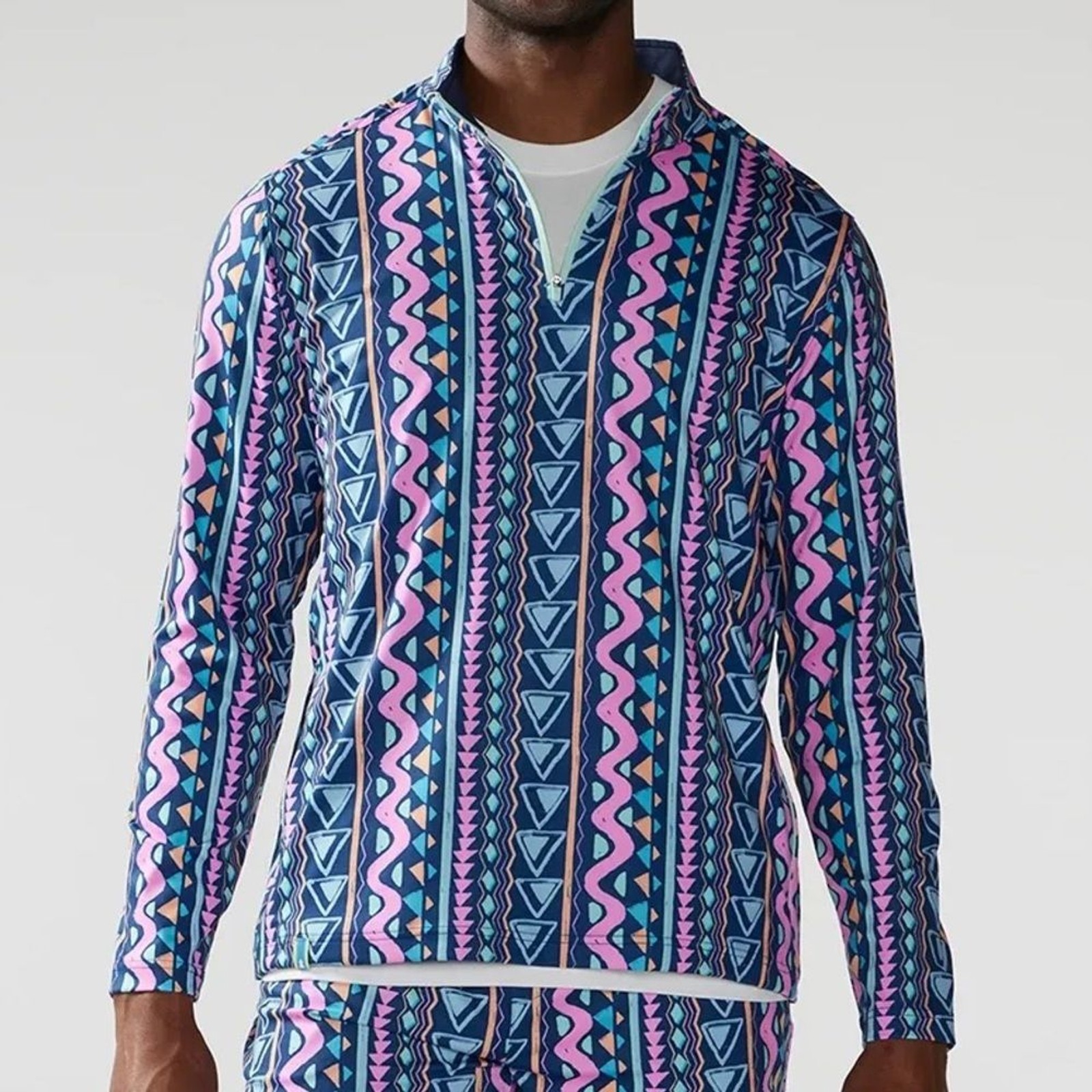 Chubbies Men’s The Hammer Quarter Zip Long Sleeve Pullover Top Size S gallery