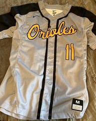 NIKE Men’s ORIOLES Baseball #11 Gray MEDIUM Jersey FREE SHIPPING