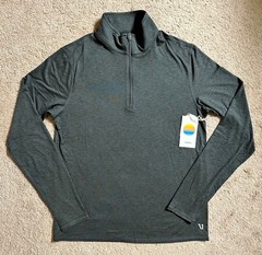 Vuori Men’s Ease Performance Half-Zip 2.0 Pullover CHARCOAL HEATHER sz Small NEW