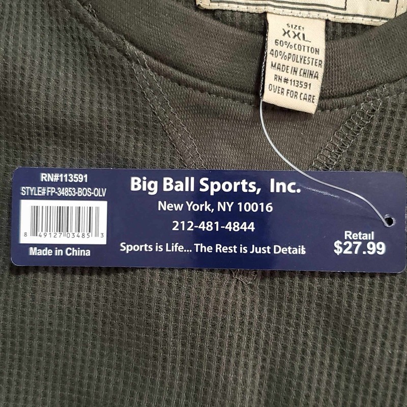 Big Ball Sports Thermal Mens 2XL NWT MSRP: $27.99 gallery