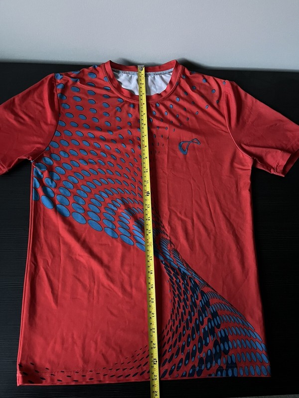 Athletic DNA Performance Crew/Match Tee Red Orange/Blue Boy's Large gallery