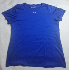 Under Armour Heat Gear Short Sleeve Blue Shirt Mens Size X Large