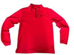 Nike Dri-Fit 1/4 Zip Running Training Long Sleeve Red Men’s Small