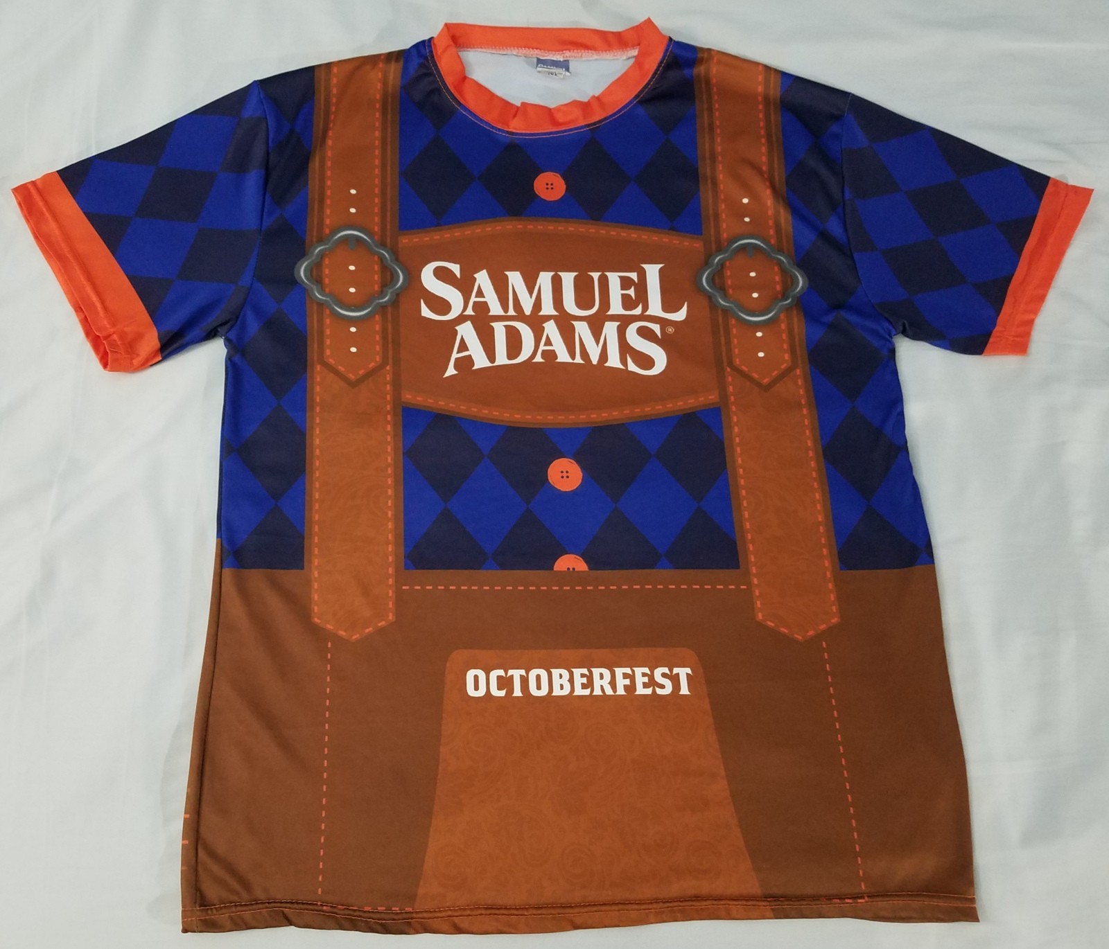 Official Samuel Adams Octoberfest Polyester shirt MEDIUM beer all over print gallery