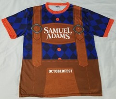 Official Samuel Adams Octoberfest Polyester shirt MEDIUM beer all over print