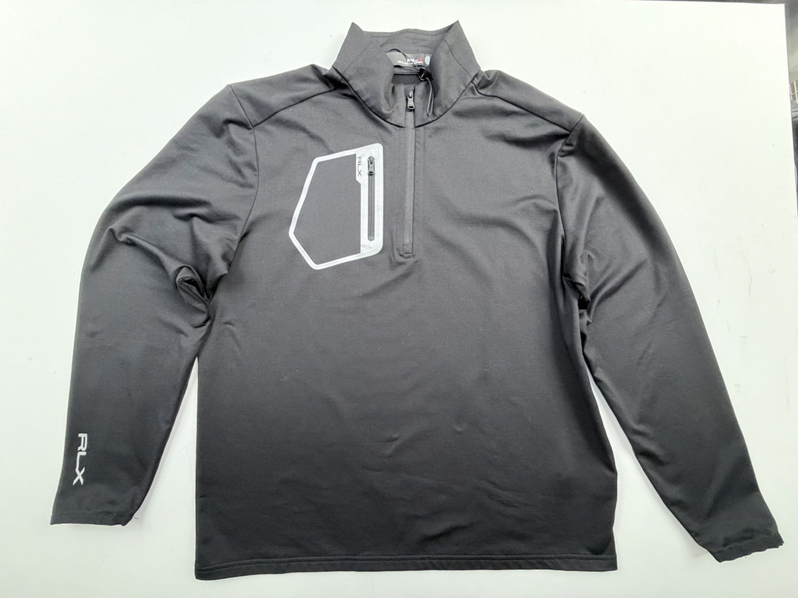 RLX Ralph Lauren Men’s 1/4 Zip Luxury Performance Jersey Pullover Black/Large gallery