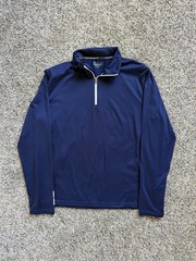 Polo Sport Ralph Lauren Pullover Jacket Mens M Blue Performance 1/4 Zip Shirt