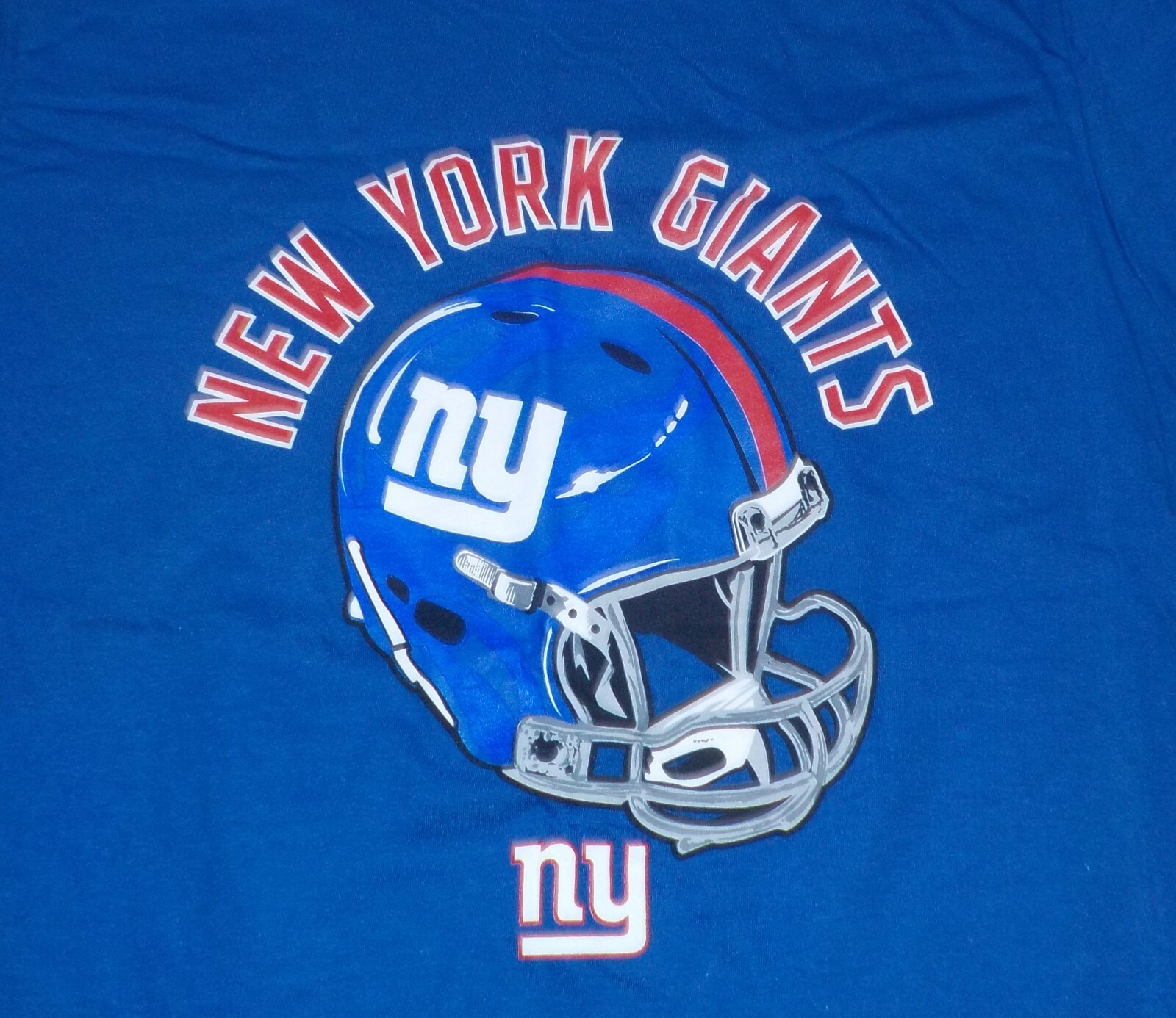 NEW YORK GIANTS NFL TEAM APPAREL 100% COTTON T SHIRT MEN'S M L XL 2X NWT BLUE gallery
