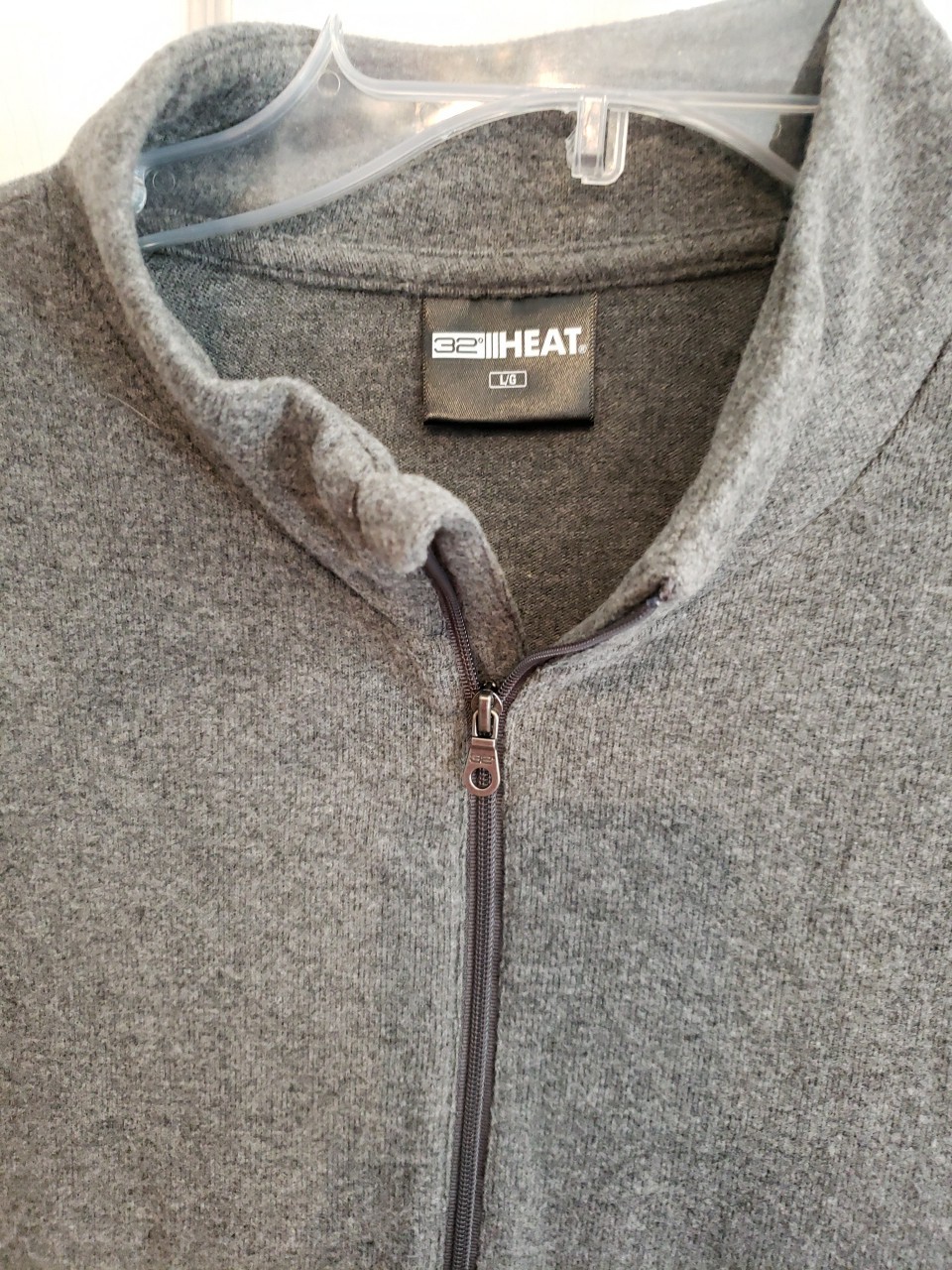 32 Degrees Heat 1/4 Zip Heathered Grey Men's Pullover, Size L Large NWT gallery