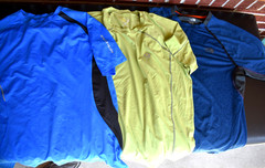 3 Men’s Large Running/Fitness Shirts Salomon, Mountain HardWear, North Face