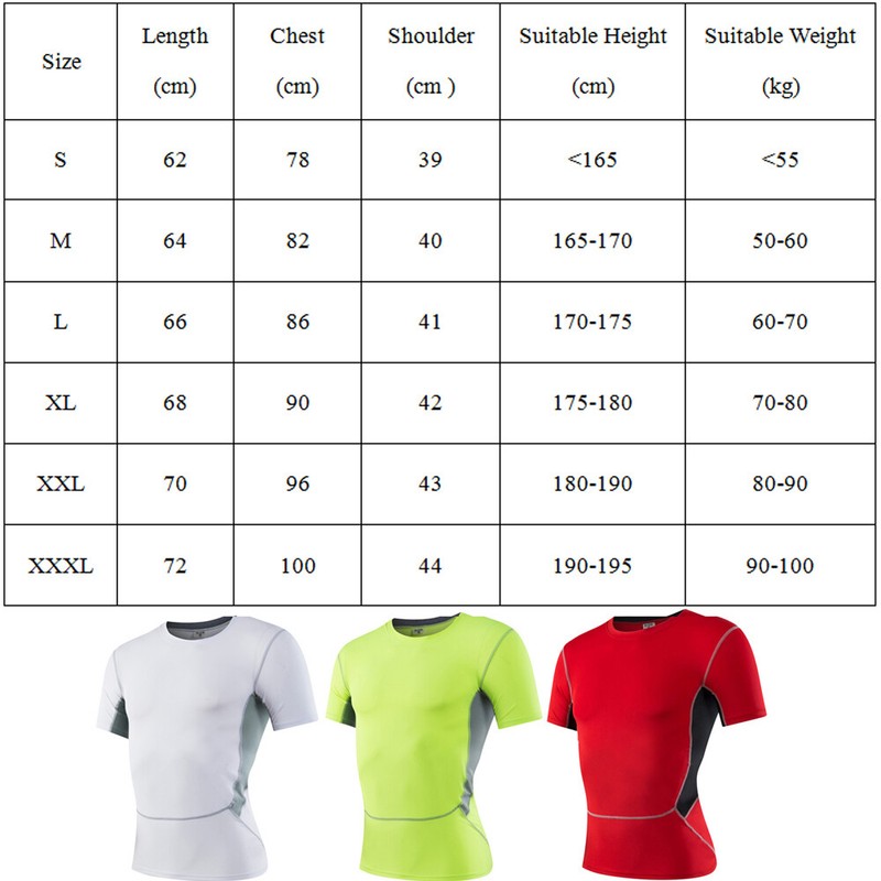 Men’s Tight Fitness Sport Short Sleeve T-Shirt Elastic Athletic Tops Quick Dry gallery